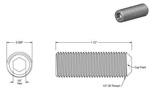 Load image into Gallery viewer, Connector Screw (1 1/2" long x 3/8"-24 or 1/2"-20 TPI)