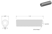 Load image into Gallery viewer, Connector Screw (1 1/2" long x 3/8"-24 or 1/2"-20 TPI)
