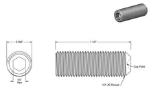 Load image into Gallery viewer, Connector Screw (1 1/2&quot; long x 3/8&quot;-24 or 1/2&quot;-20 TPI)
